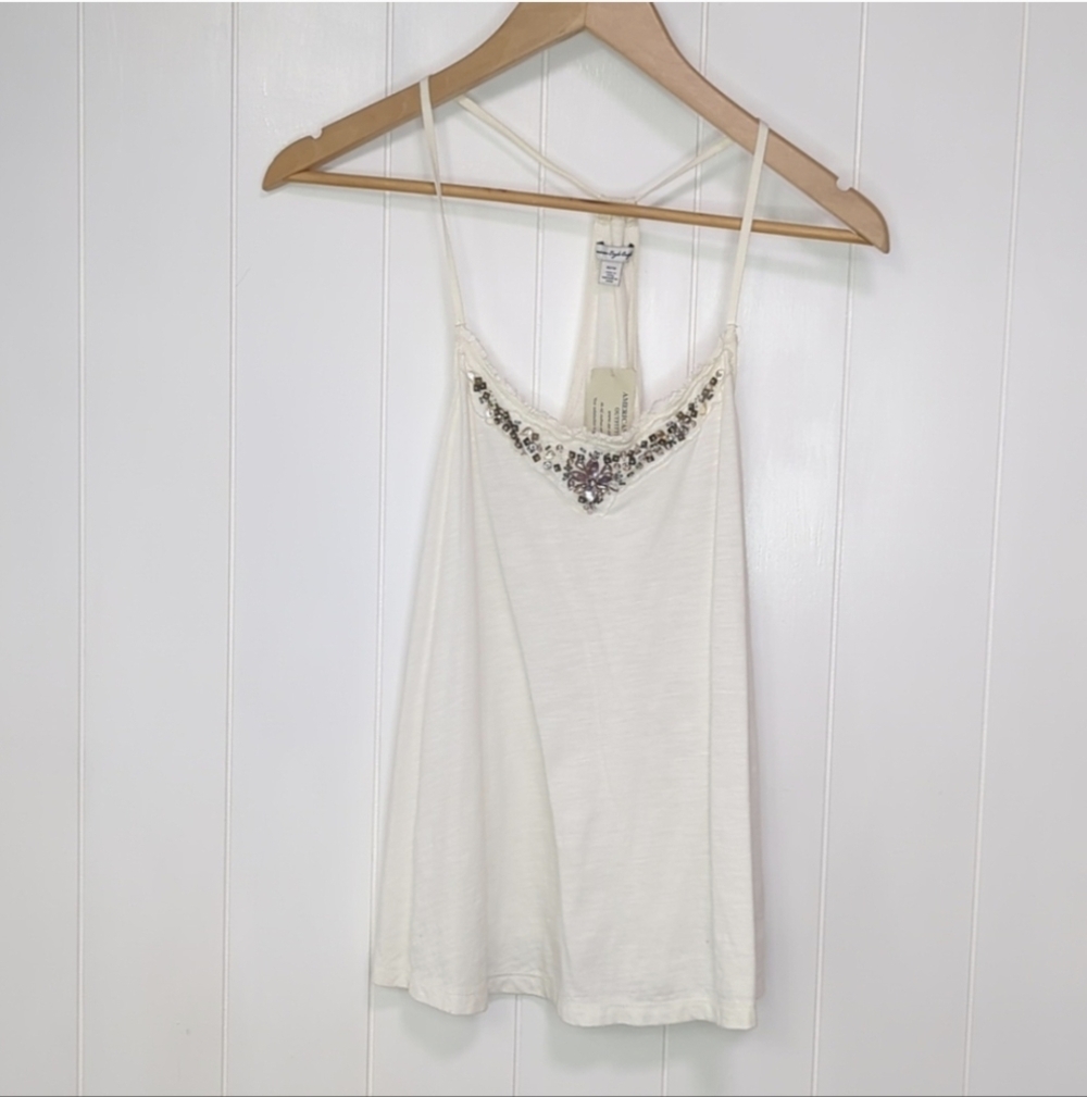 ⭐NWT American Eagle razor back sparkle top